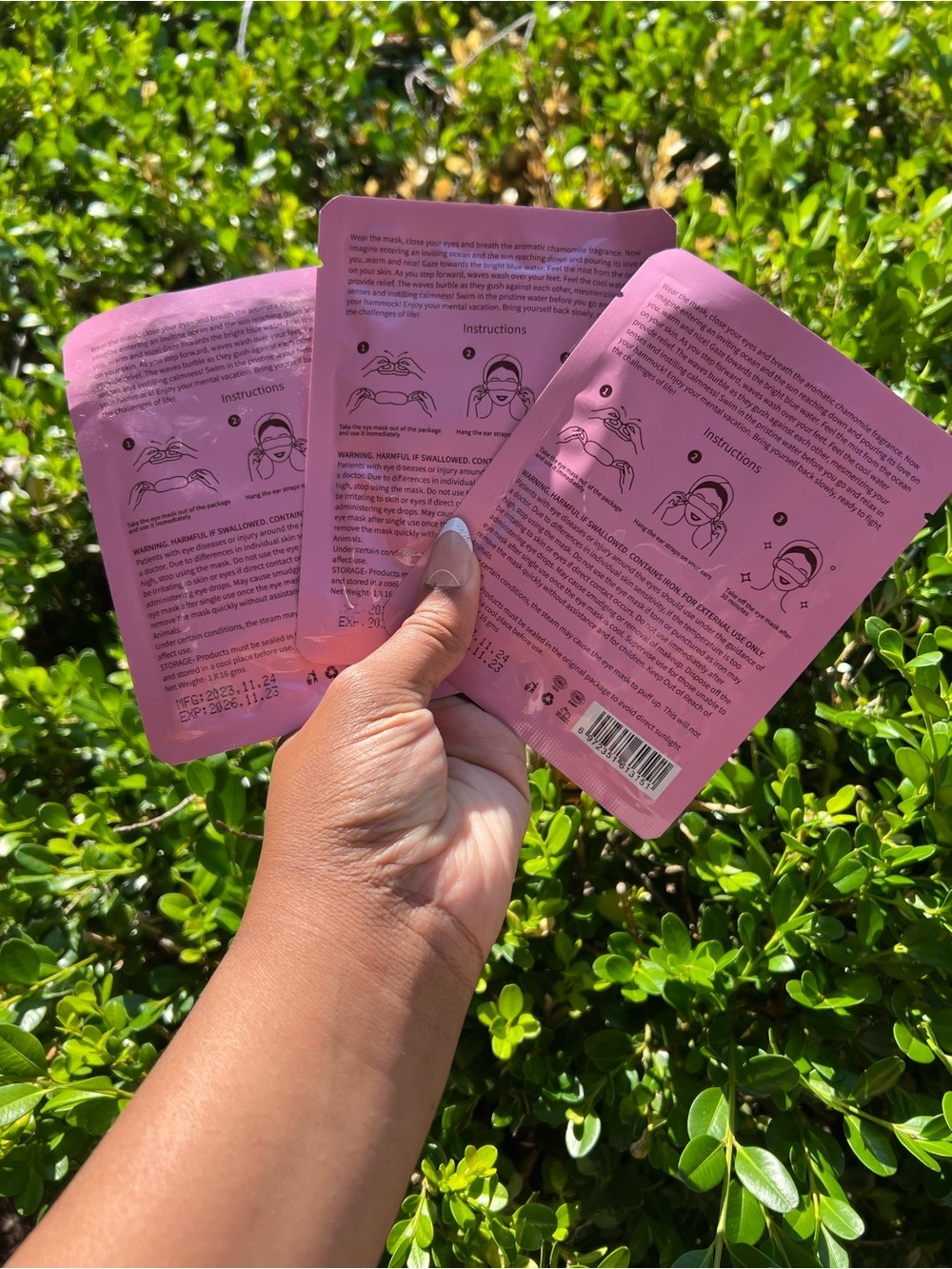 Mooyam Self-Warming Eye Mask Trio - Pink Panda Packaging - Picture 2 of 4